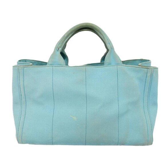 PRADA Canapa GM Hand Bag Canvas 2way Light Blue - Picture 2 of 15